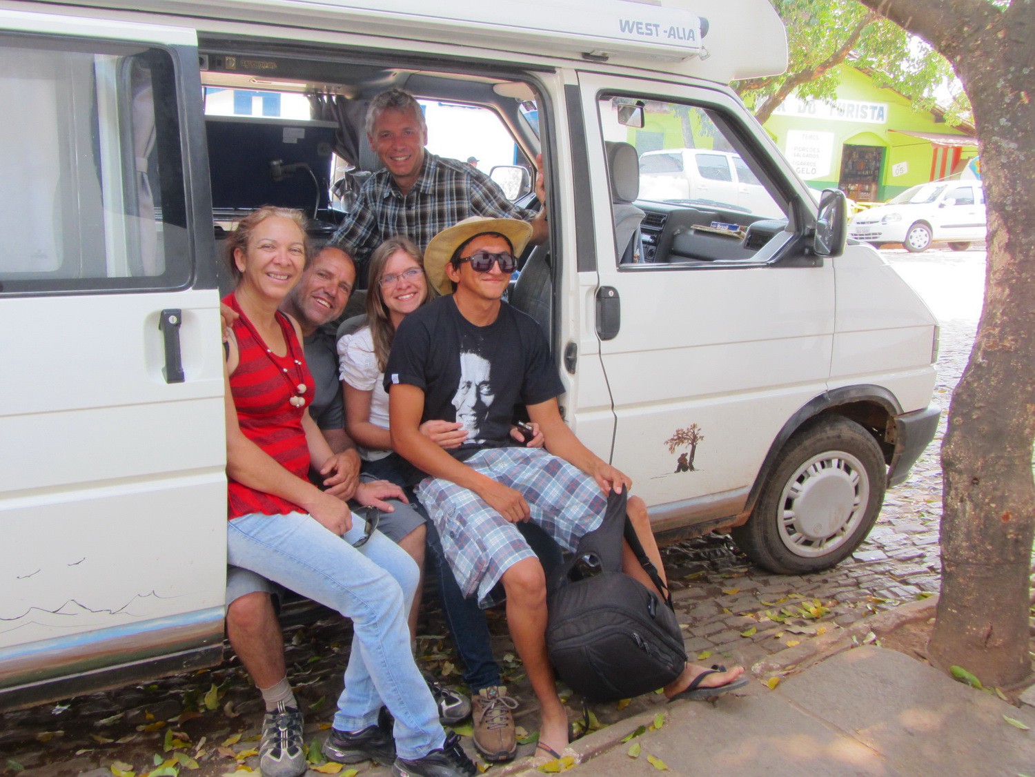 Brazilian family, curious about our motor-home